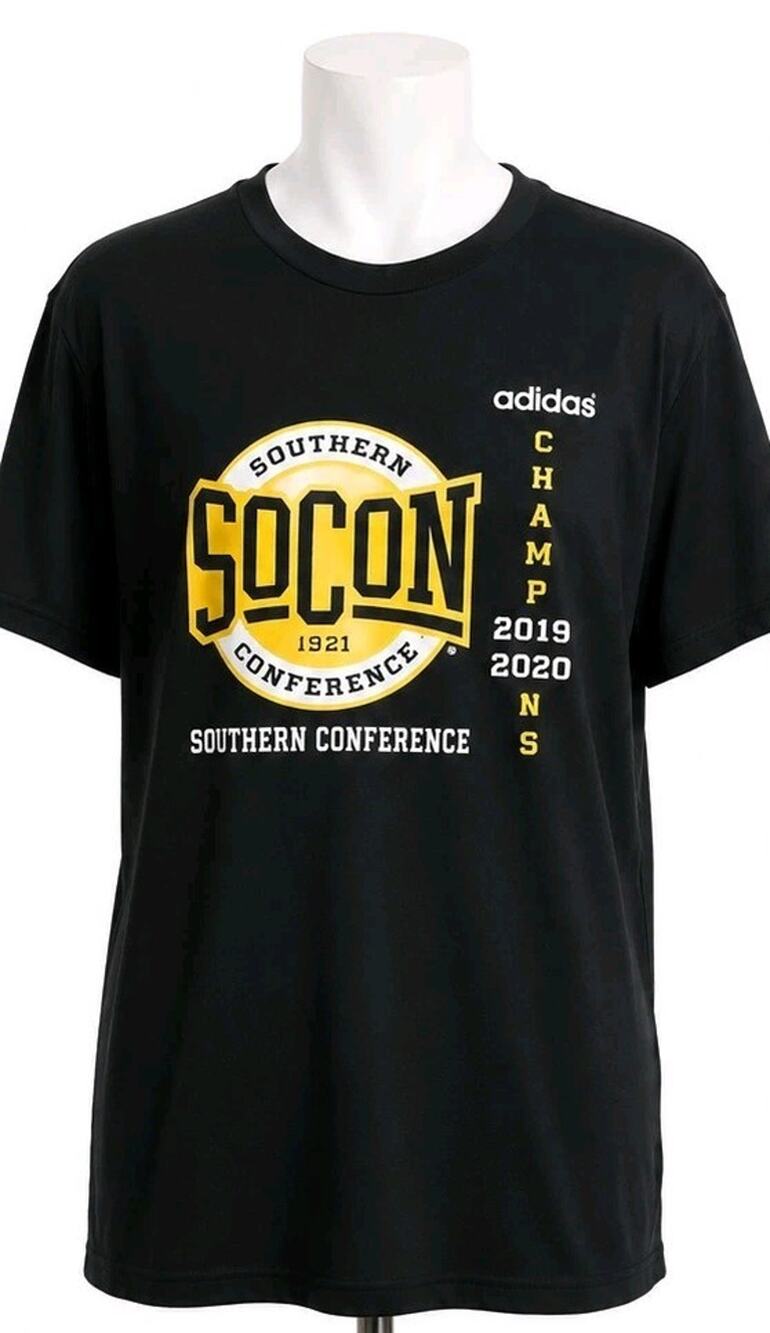 Adidas Southern Conference SOCON 2019 2010 Tshirt Mens Sz Med Black Gold White